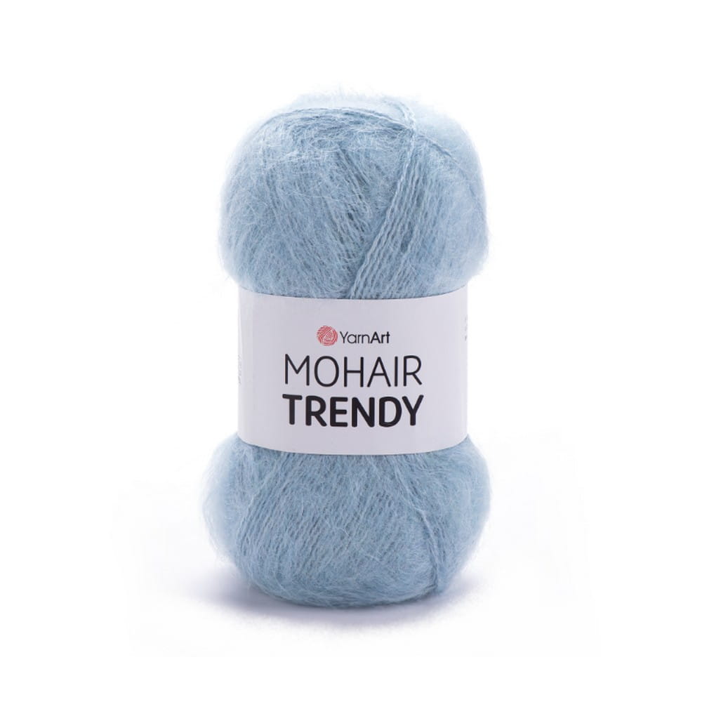 Włóczka YarnArt Mohair Trendy moher z akrylem 107 gołębi niebieski srebrny