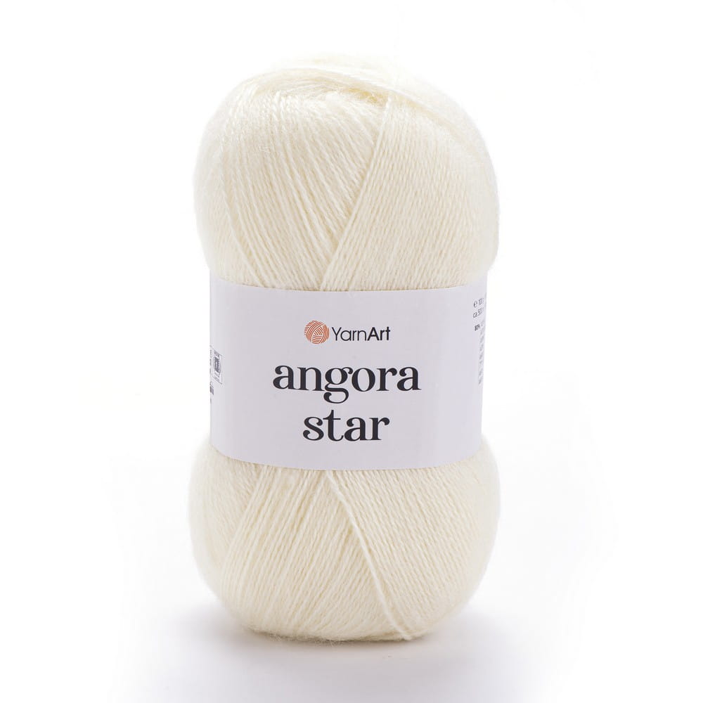 Włóczka YarnArt Angora Star moher z akrylem 502 kremowy