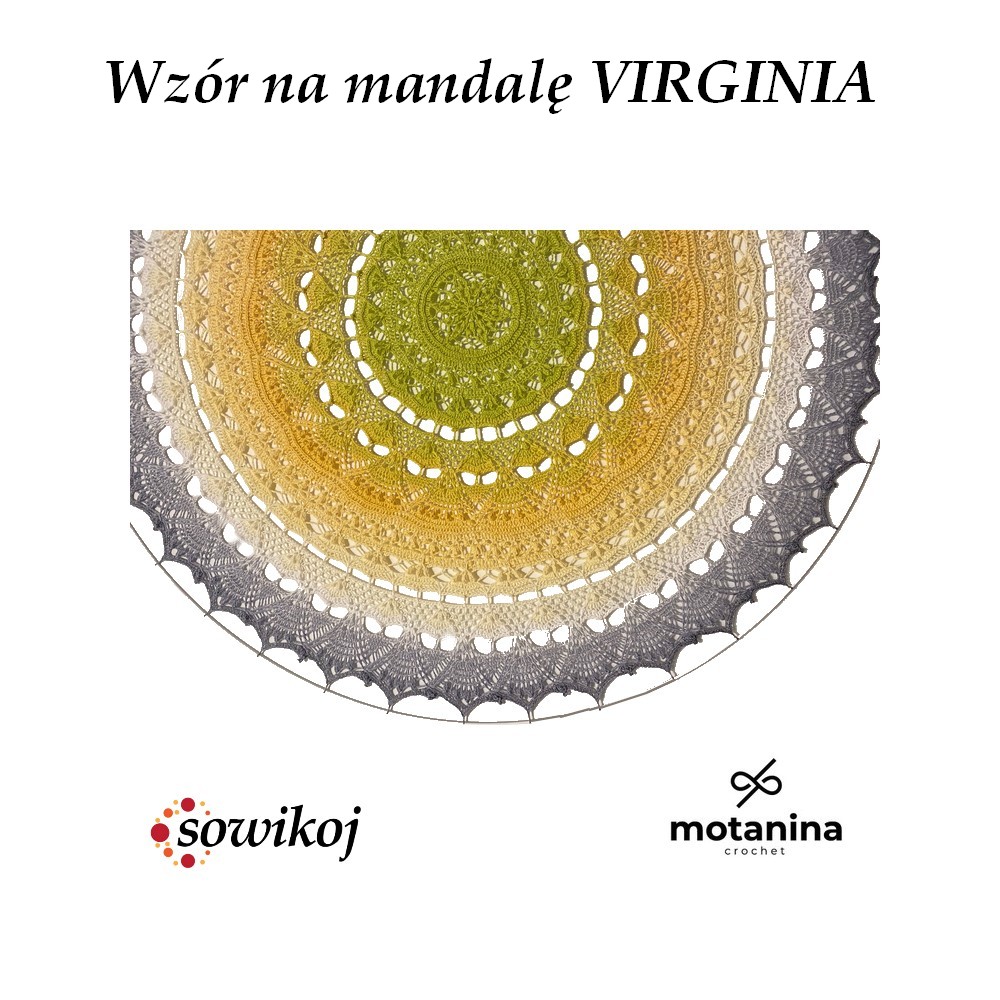 Wzór na mandalę VIRGINIA mandala na  szydełko schemat